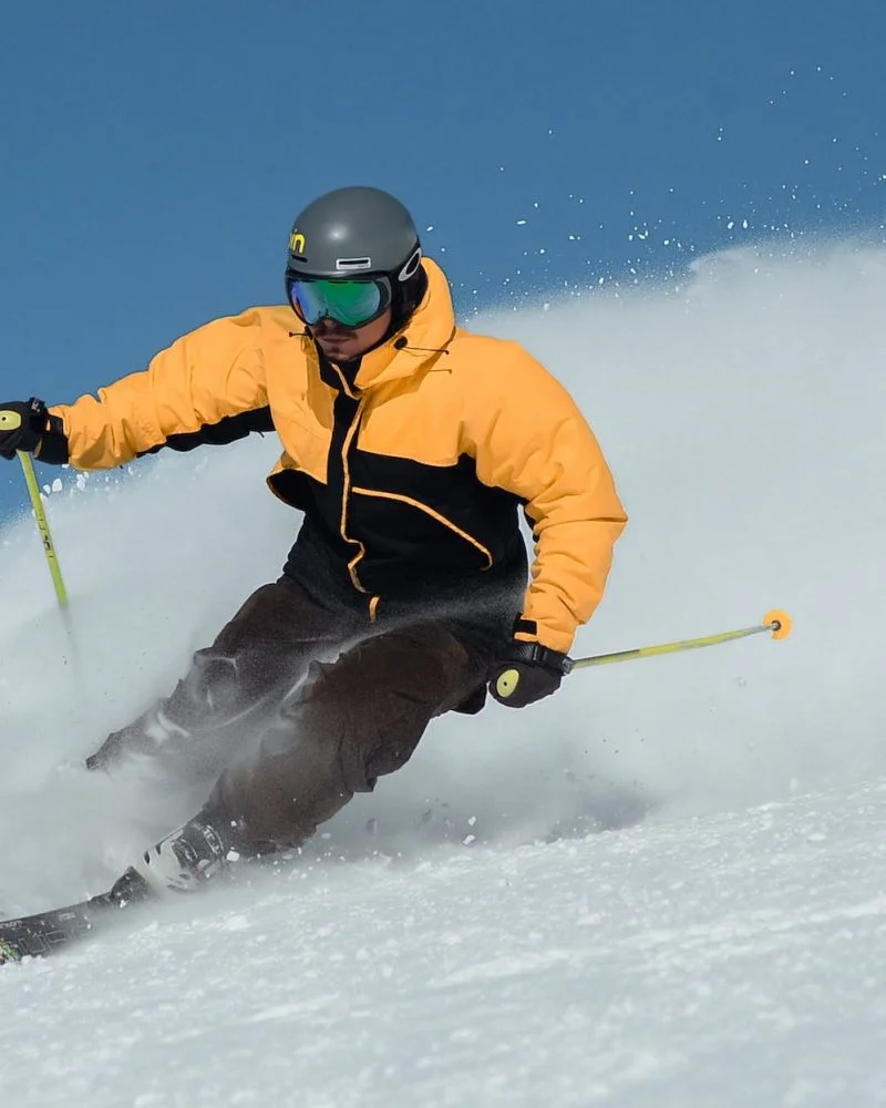 man using ski